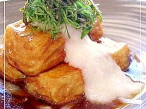 ●豆腐ステーキとろと掛け●オニスラにのせて旨み倍増